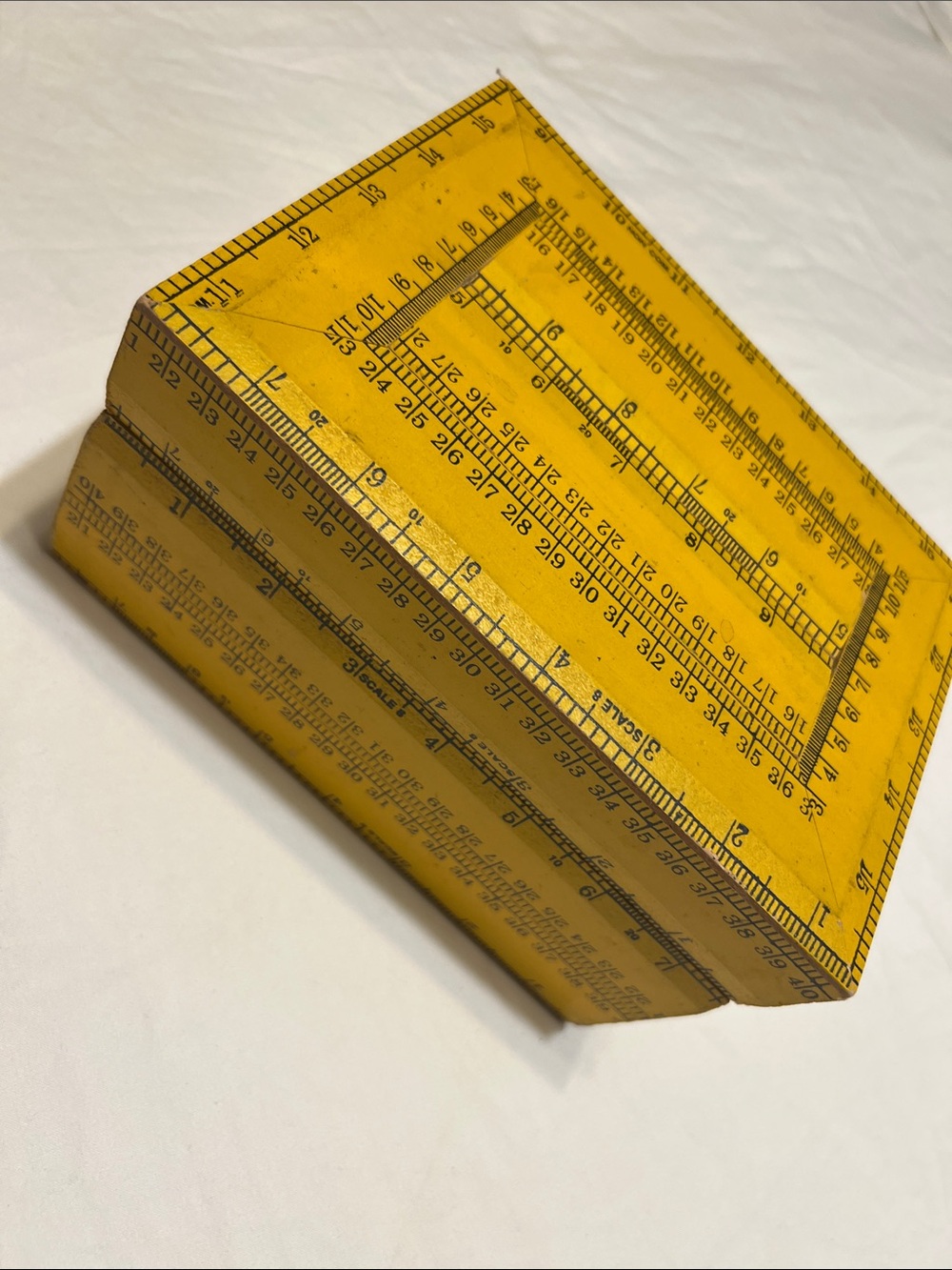 Yellow Decorative Storage Box with Ruler Design - Picture 5 of 10